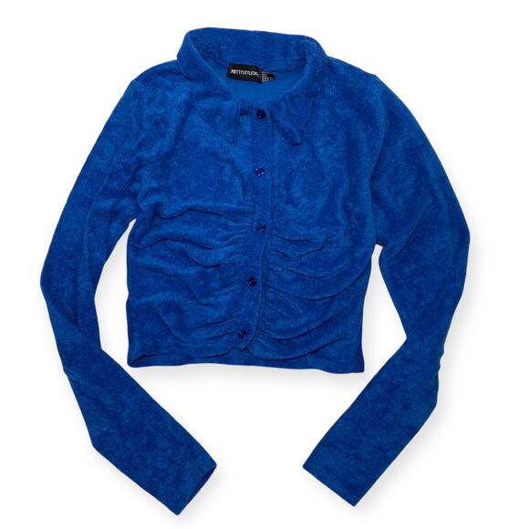 PrettyLittleThing Women’s 4 Blue Button Up Cardigan - Picture 1 of 5